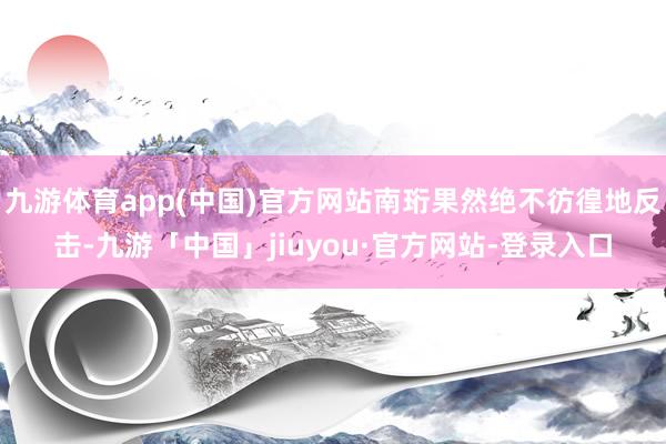 九游体育app(中国)官方网站南珩果然绝不彷徨地反击-九游「中国」jiuyou·官方网站-登录入口